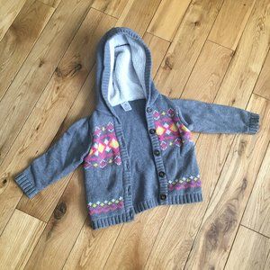 Carter's Grey Zip Up Hoodie Sweater